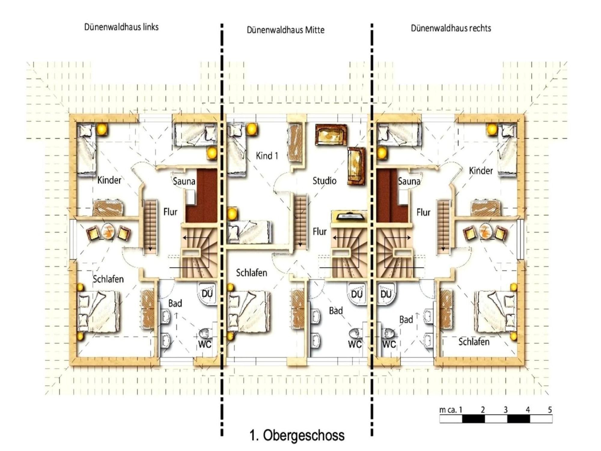 דירות Reihenhaus Duenenwaldhaus Mitte In טראסנהיידה מראה חיצוני תמונה